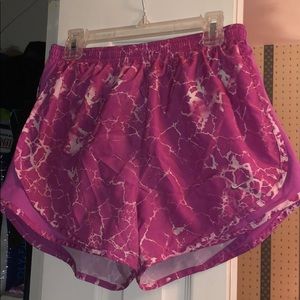 Pink marbled Nike shorts